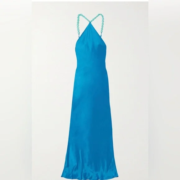 STAUD | Dresses | Staud Cadence Maxi Dress In Island Blue | Poshmark